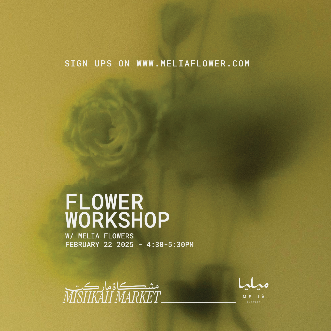 Mishkah Market Flower Workshop – Feb 22nd 2025